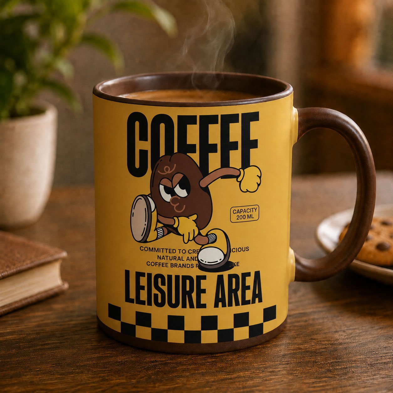 Coffee Bean Retro Mug